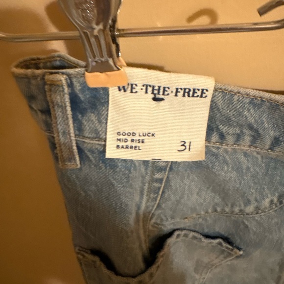 NWT Free People Good Luck Mid Rise Barrel Jeans - Picture 5 of 6